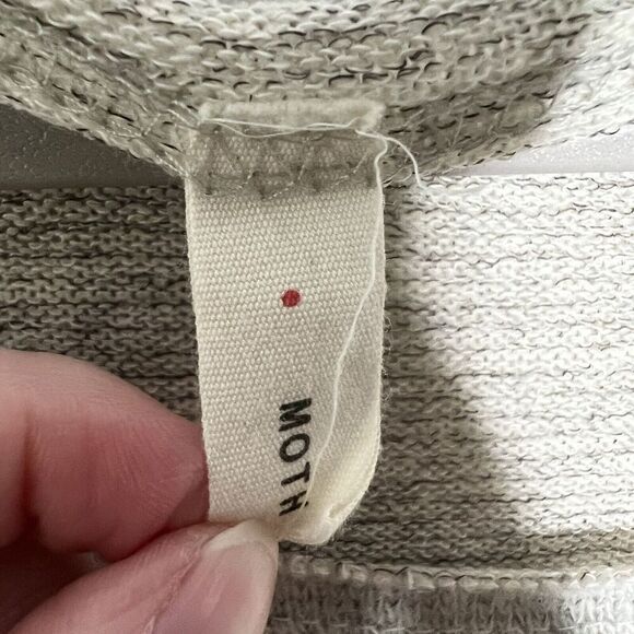 Moth Anthropologie Sweater Dress Medium Gray Midi Knit Lagenlook Asymmetric Hem - Picture 4 of 14